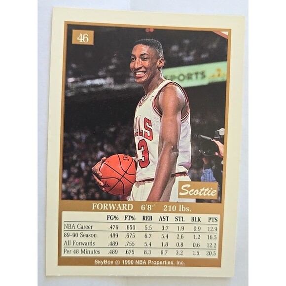 Vtg Chicago Bulls Scottie Pippen 1990's Lg Poster, Travel Mug, & SkyBox Card #46 - Picture 4 of 16